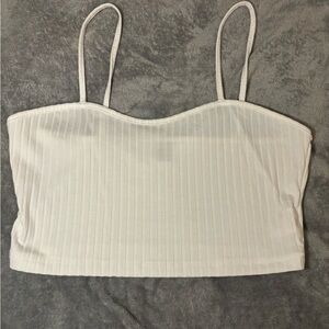 White cropped tank top